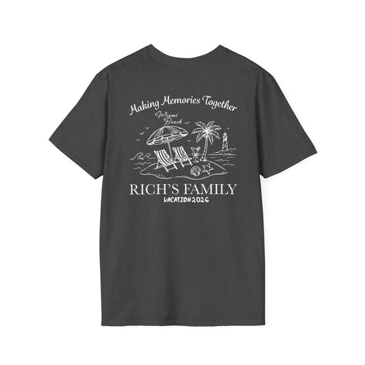 Personalized Making Memories Together Family Beach Vacation T-Shirt