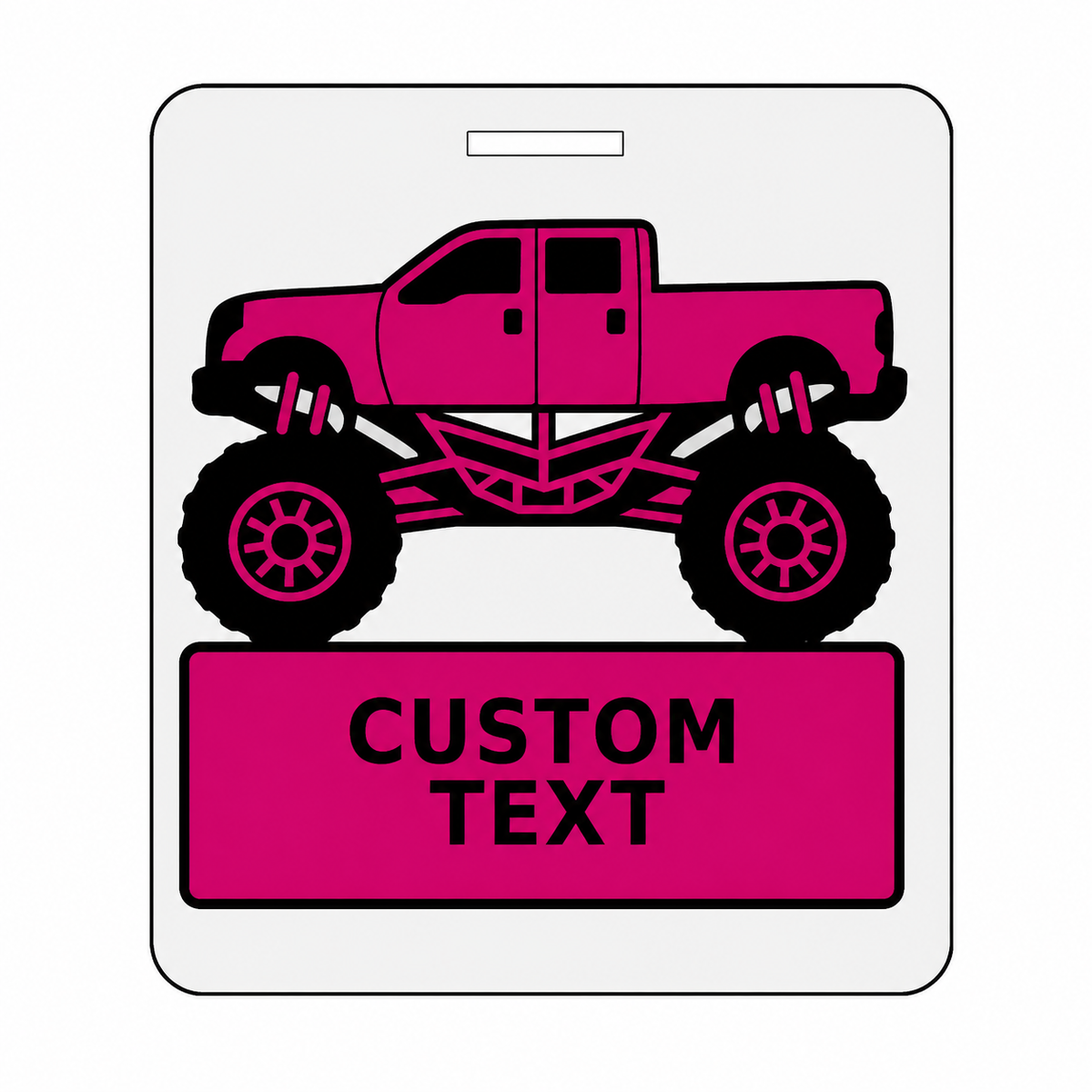 Personalized Monster Truck Luggage Tags