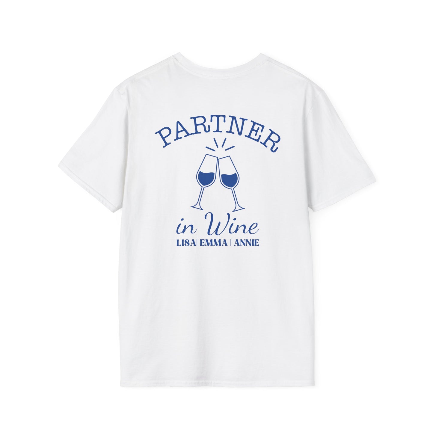 Personalized Partner in Wine T-Shirt | Custom Wine Lover Tee | Couples Drinking Shirt