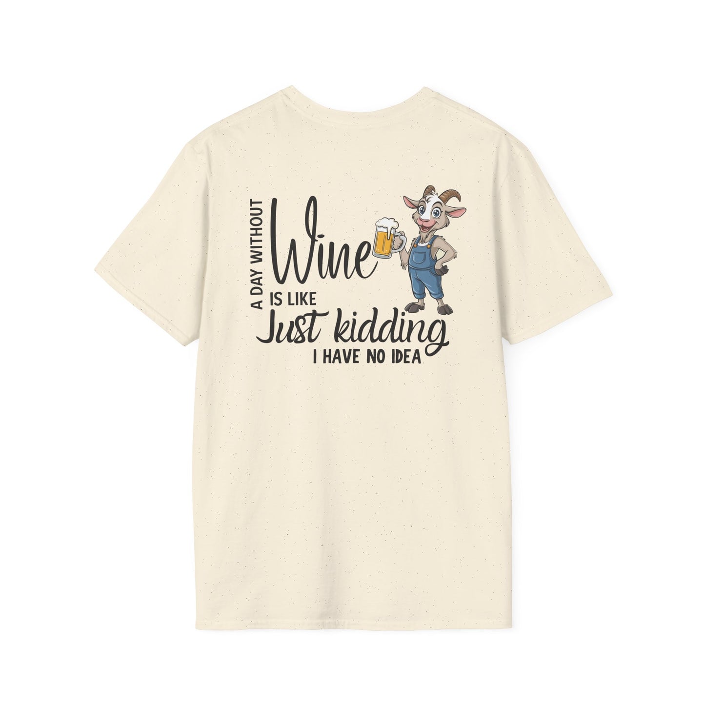 A Day Without Wine T-Shirt | Funny Wine Lover Tee | Goat Wine Shirt