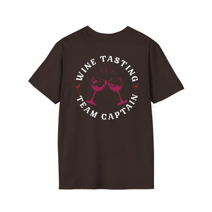 Wine Tasting Team Captain T-Shirt | Wine Lover Tee | Drinking Group Shirt