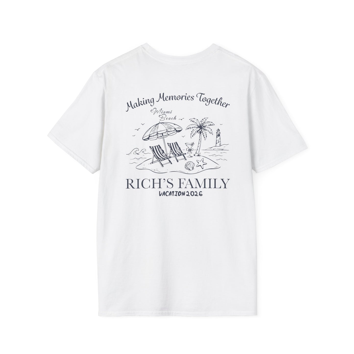 Personalized Making Memories Together Family Beach Vacation T-Shirt