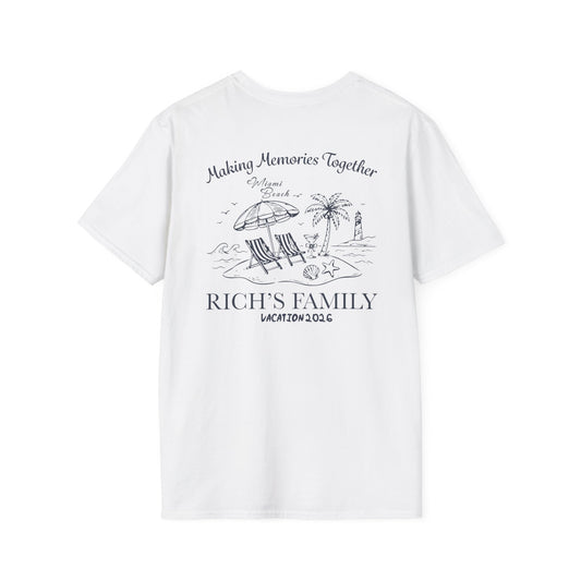 Personalized Making Memories Together Family Beach Vacation T-Shirt