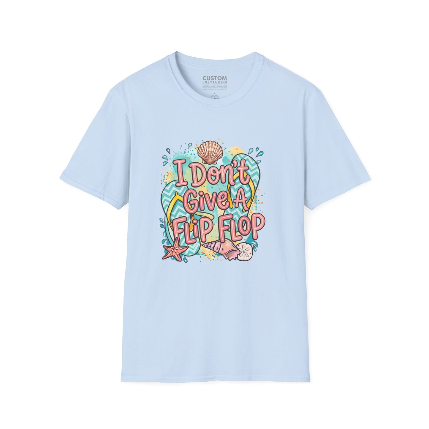 I Don’t Give a Flip Flop T-Shirt | Summer Vacation Tee