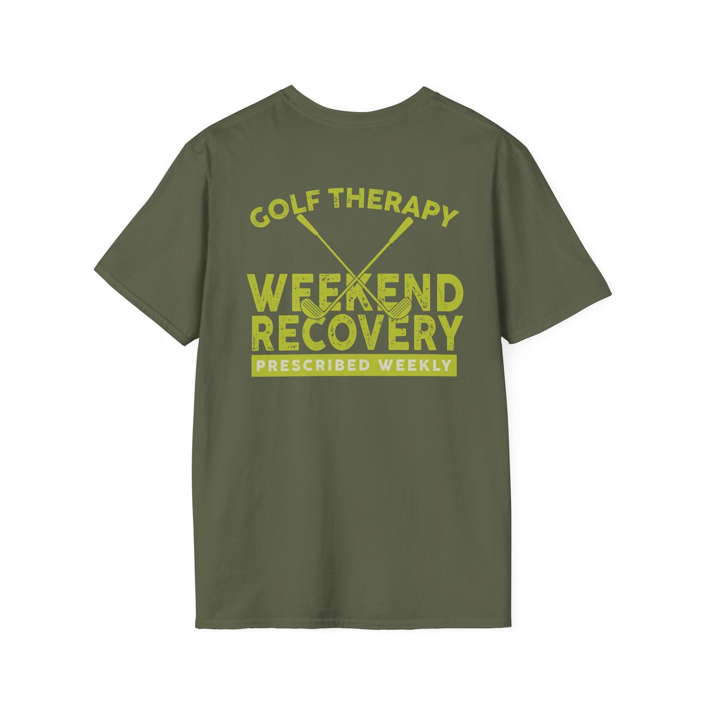 Golf Therapy Weekend Recovery T-Shirt | Golf Relaxation Tee | Golf Lifestyle Shirt