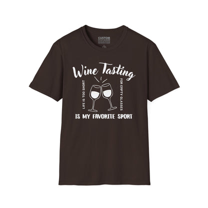Wine Tasting Is My Favorite Sport T-Shirt | Wine Lover Tee | Drinking Shirt