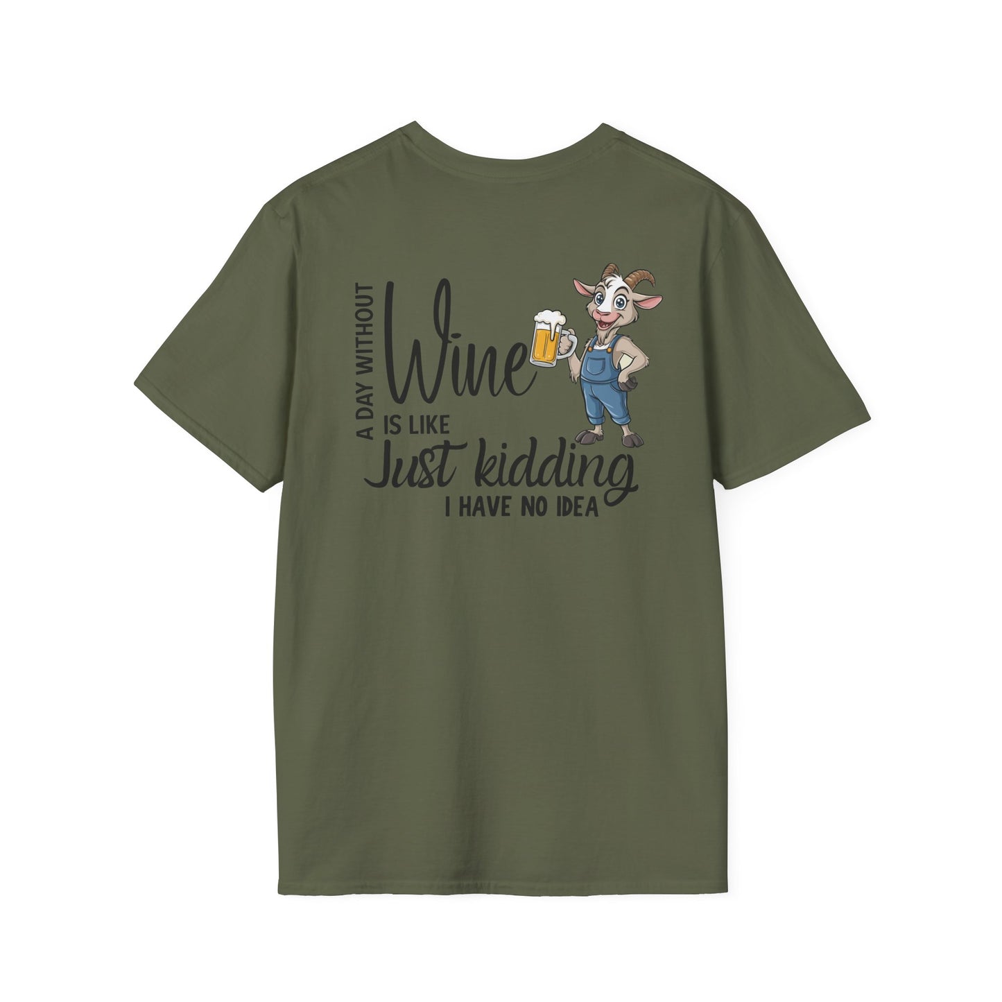 A Day Without Wine T-Shirt | Funny Wine Lover Tee | Goat Wine Shirt