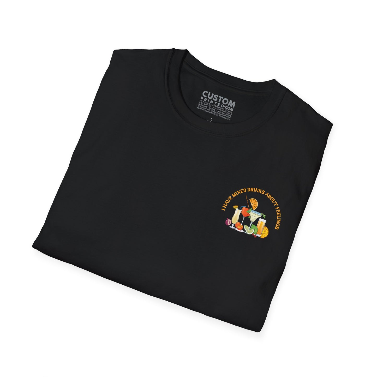 Group Therapy T-Shirt I Have Mixed Drinks About Feelings Cocktail Tee Funny Bar Shirt
