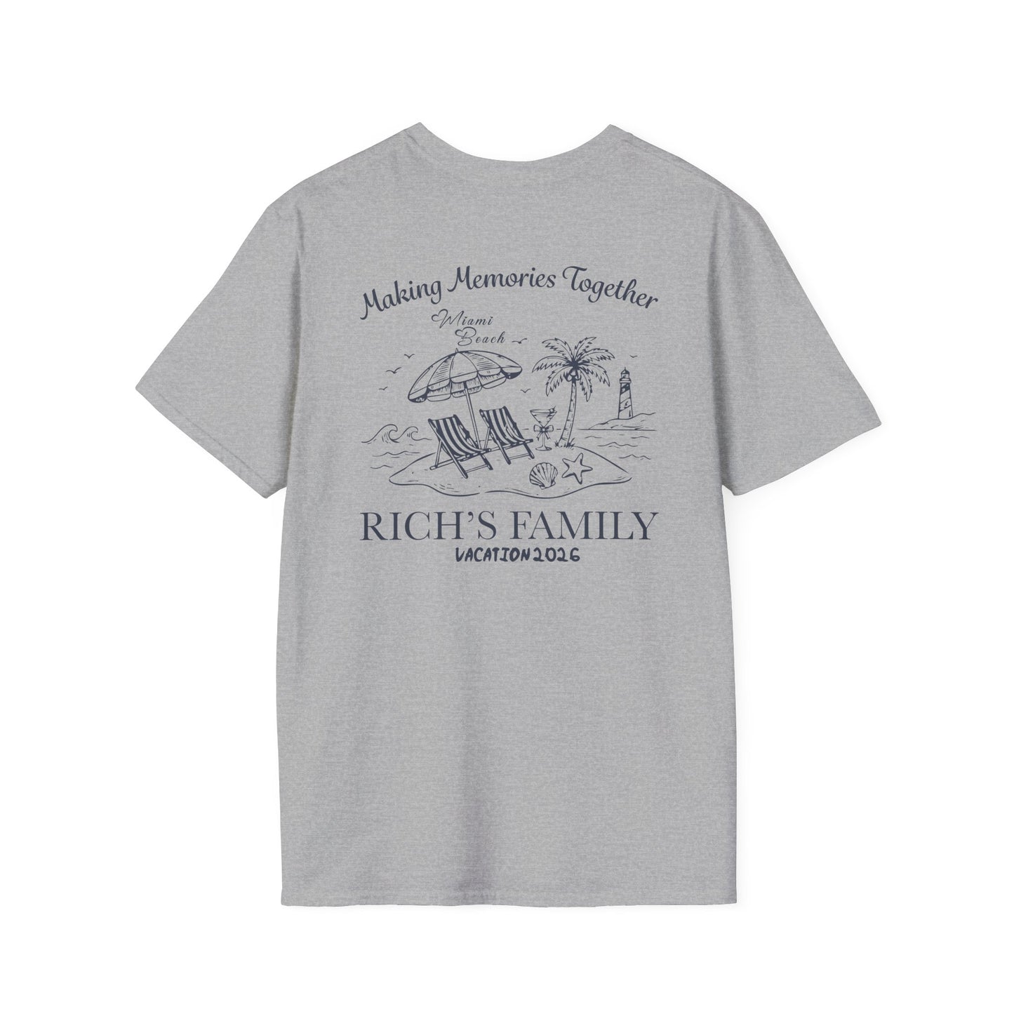 Personalized Making Memories Together Family Beach Vacation T-Shirt