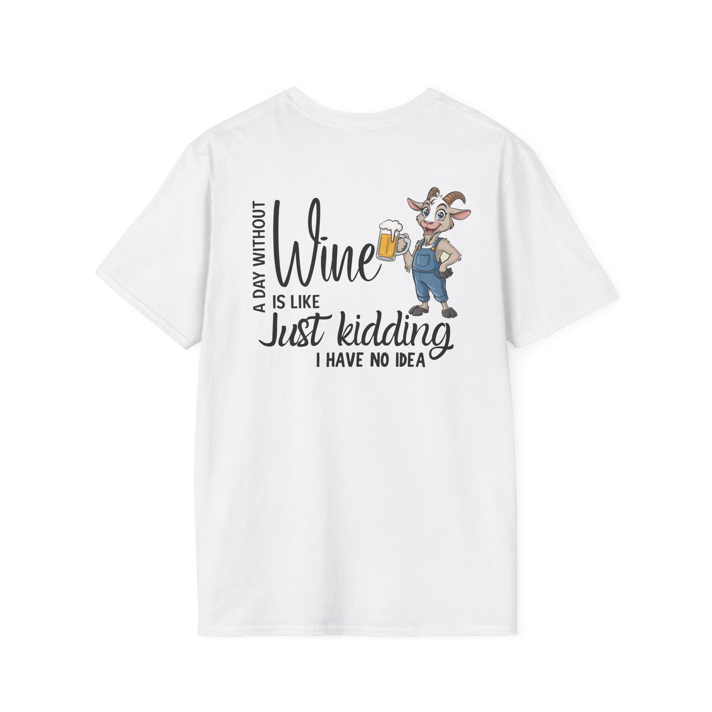 A Day Without Wine T-Shirt | Funny Wine Lover Tee | Goat Wine Shirt