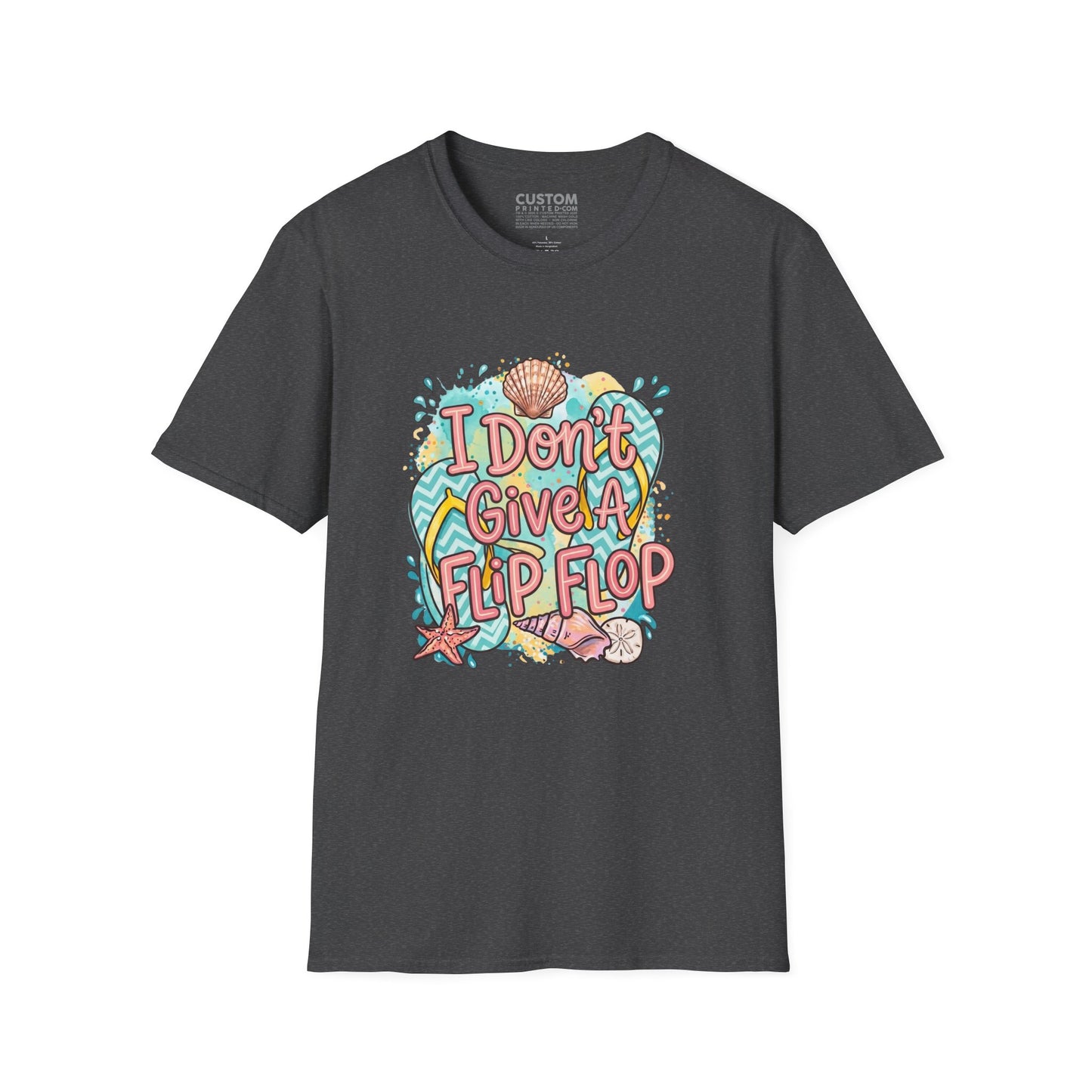 I Don’t Give a Flip Flop T-Shirt | Summer Vacation Tee