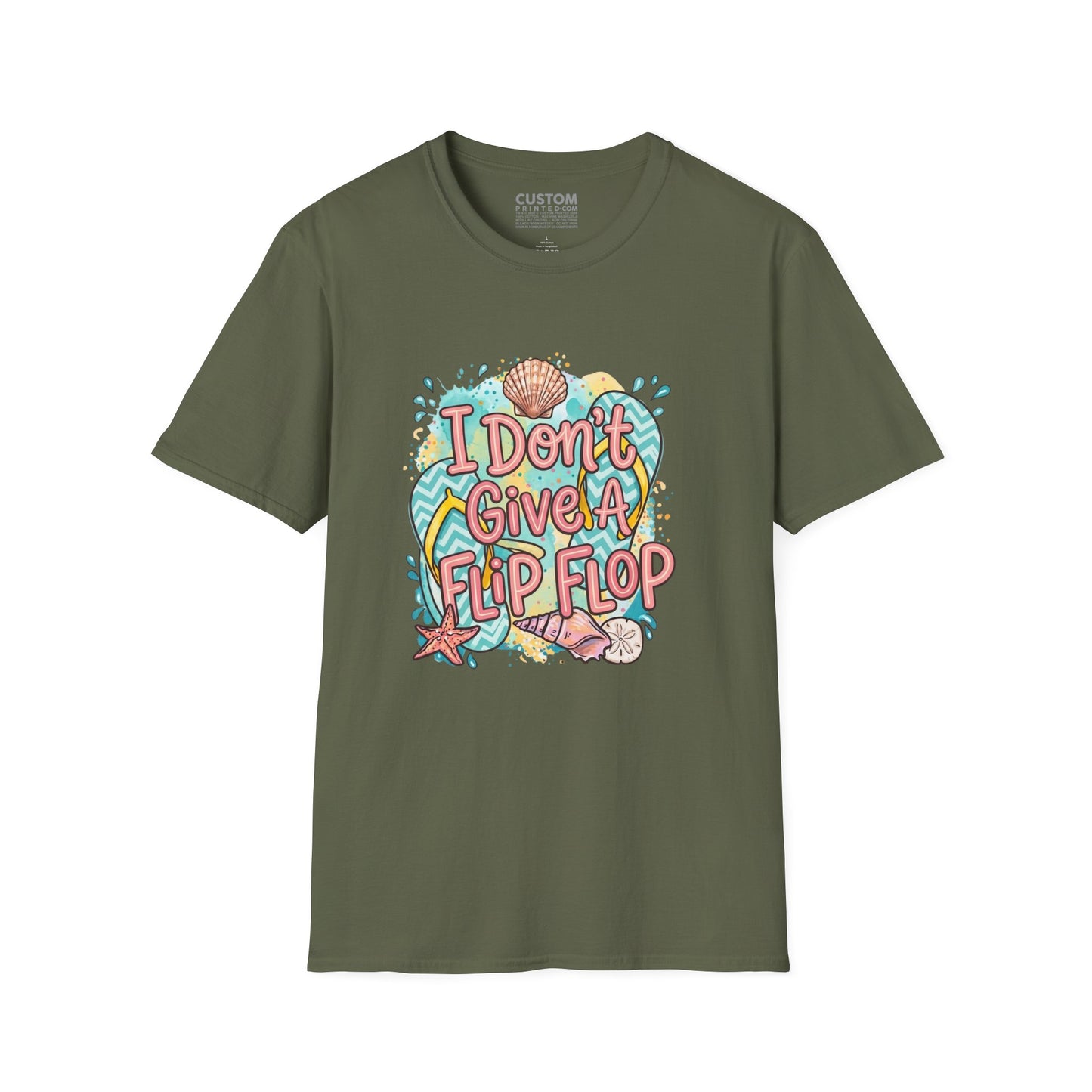 I Don’t Give a Flip Flop T-Shirt | Summer Vacation Tee