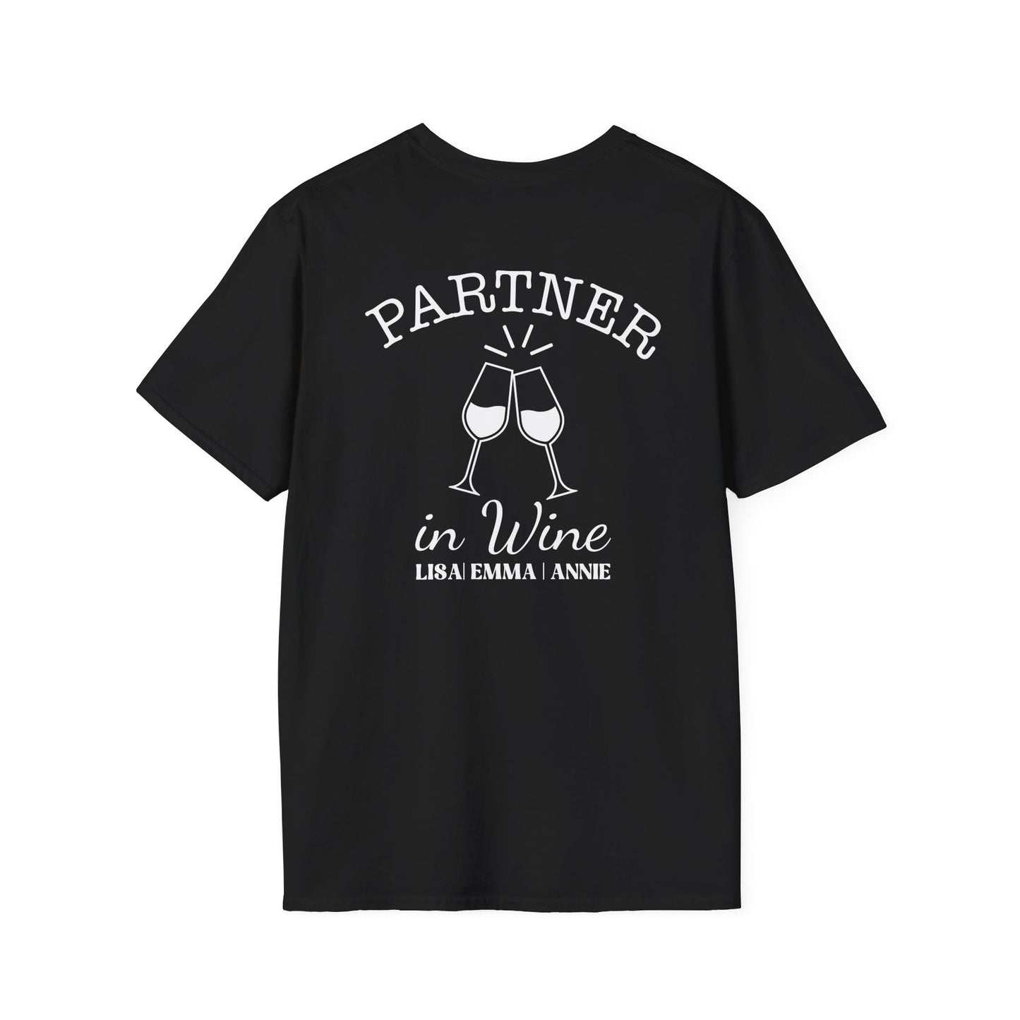 Personalized Partner in Wine T-Shirt | Custom Wine Lover Tee | Couples Drinking Shirt