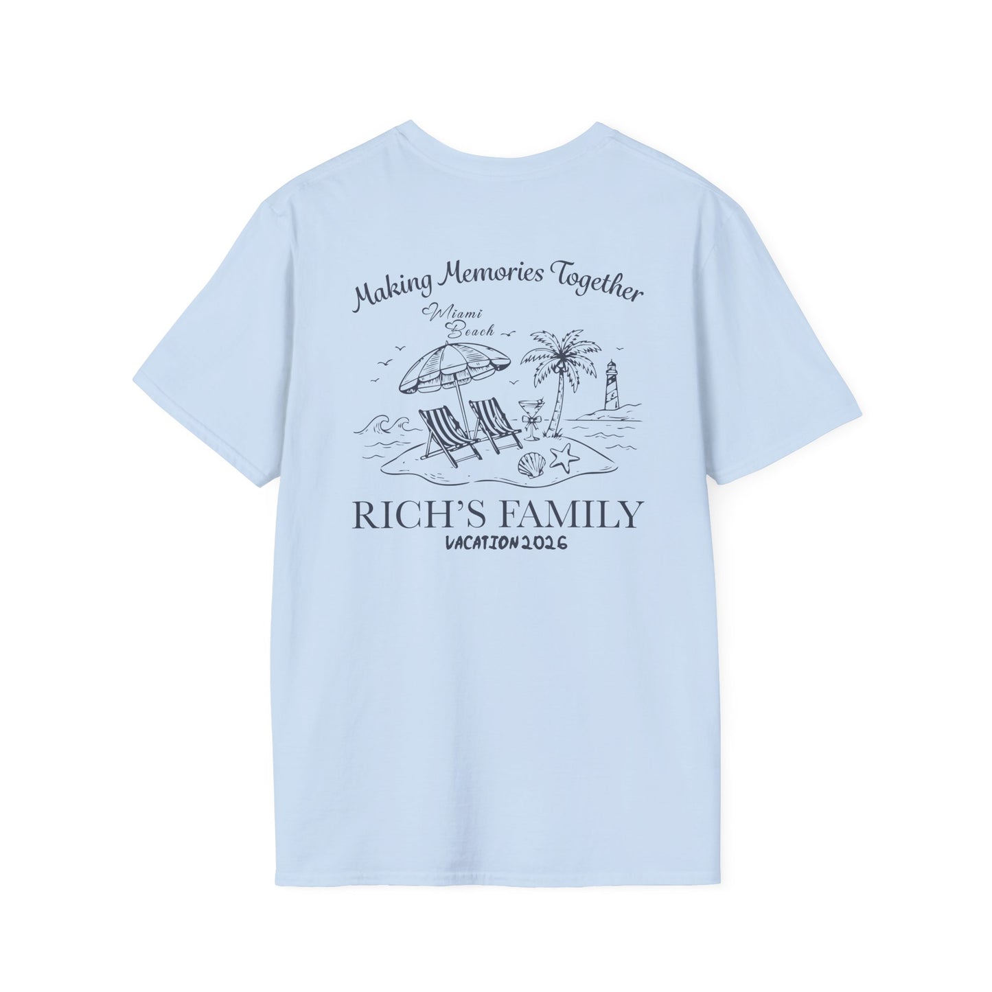 Personalized Making Memories Together Family Beach Vacation T-Shirt