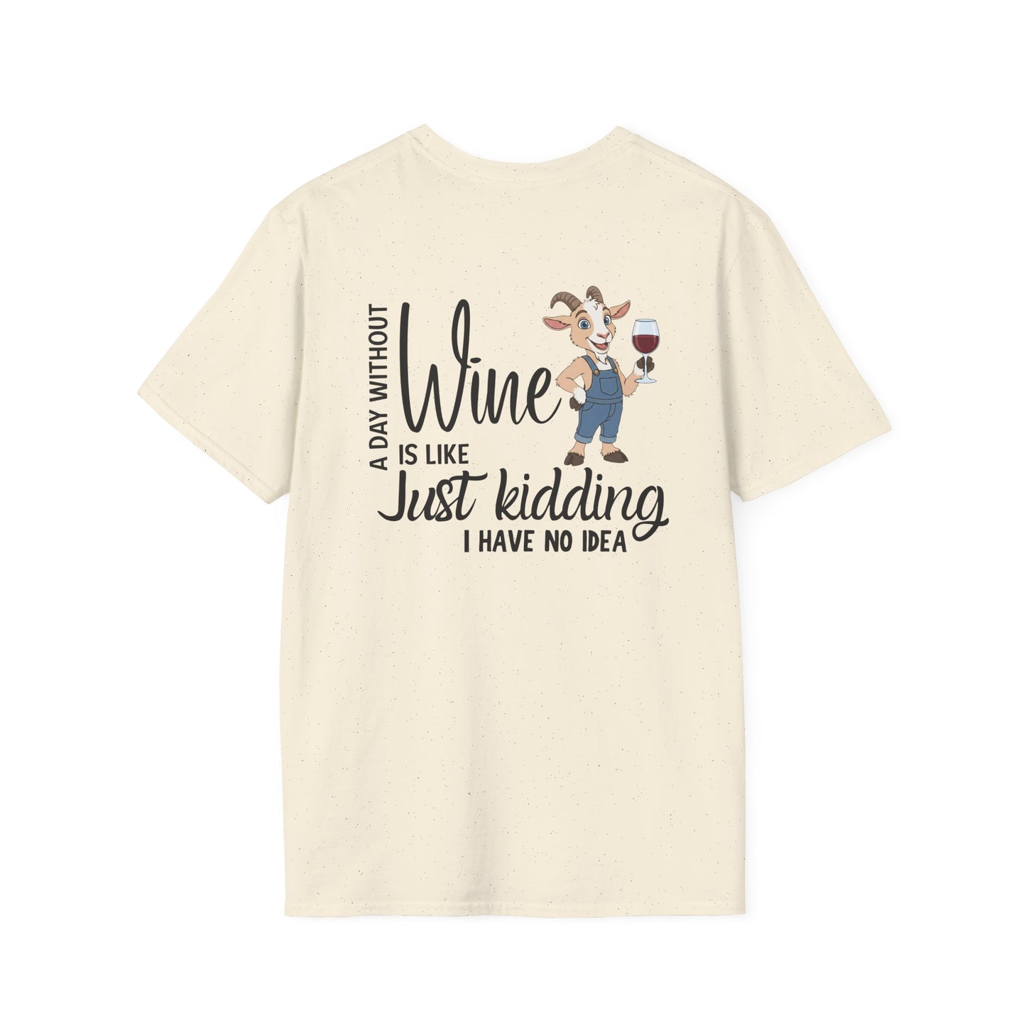 A Day Without Wine T-Shirt | Funny Wine Lover Tee | Goat Wine Shirt