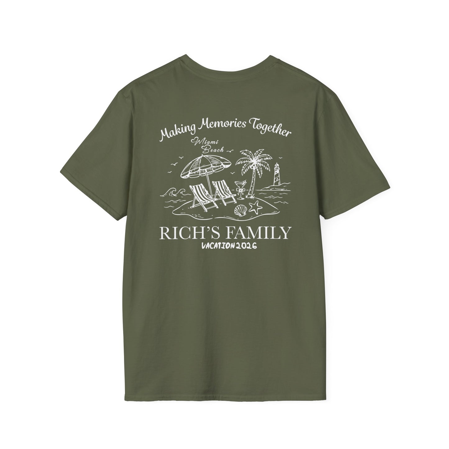 Personalized Making Memories Together Family Beach Vacation T-Shirt