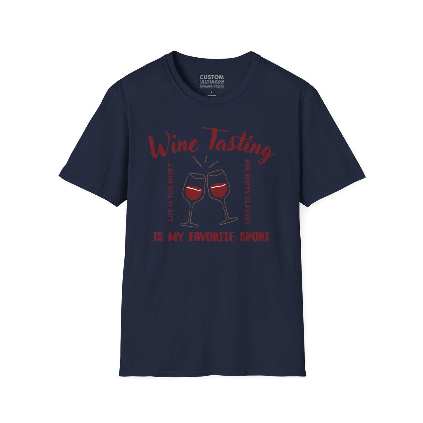 Wine Tasting Is My Favorite Sport T-Shirt | Wine Lover Tee | Drinking Shirt