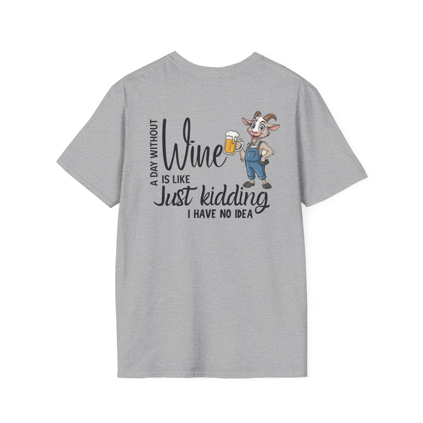 A Day Without Wine T-Shirt | Funny Wine Lover Tee | Goat Wine Shirt