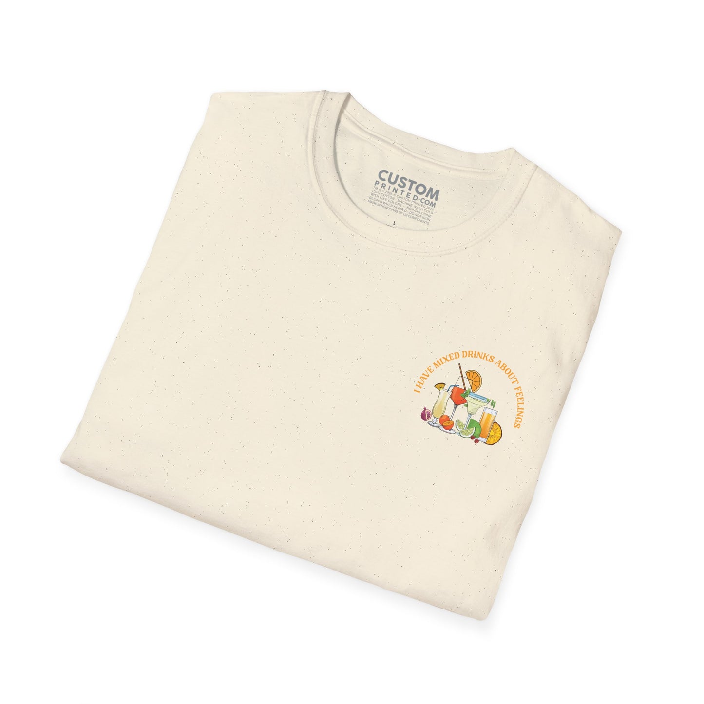 Group Therapy T-Shirt I Have Mixed Drinks About Feelings Cocktail Tee Funny Bar Shirt