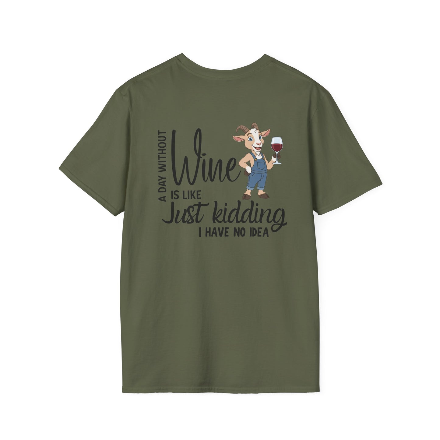 A Day Without Wine T-Shirt | Funny Wine Lover Tee | Goat Wine Shirt