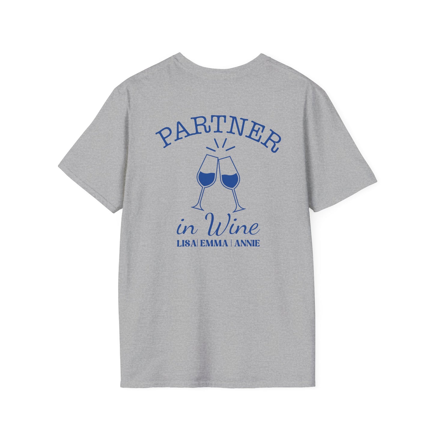 Personalized Partner in Wine T-Shirt | Custom Wine Lover Tee | Couples Drinking Shirt