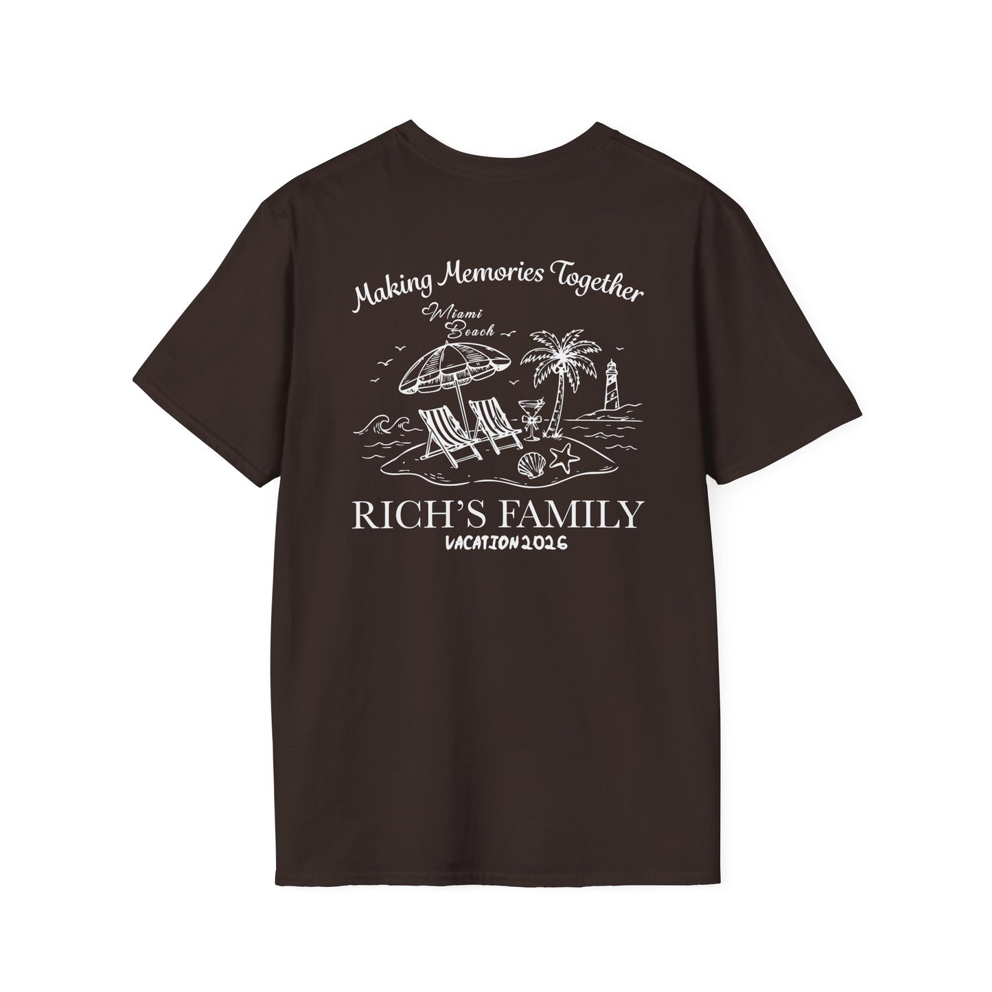 Personalized Making Memories Together Family Beach Vacation T-Shirt