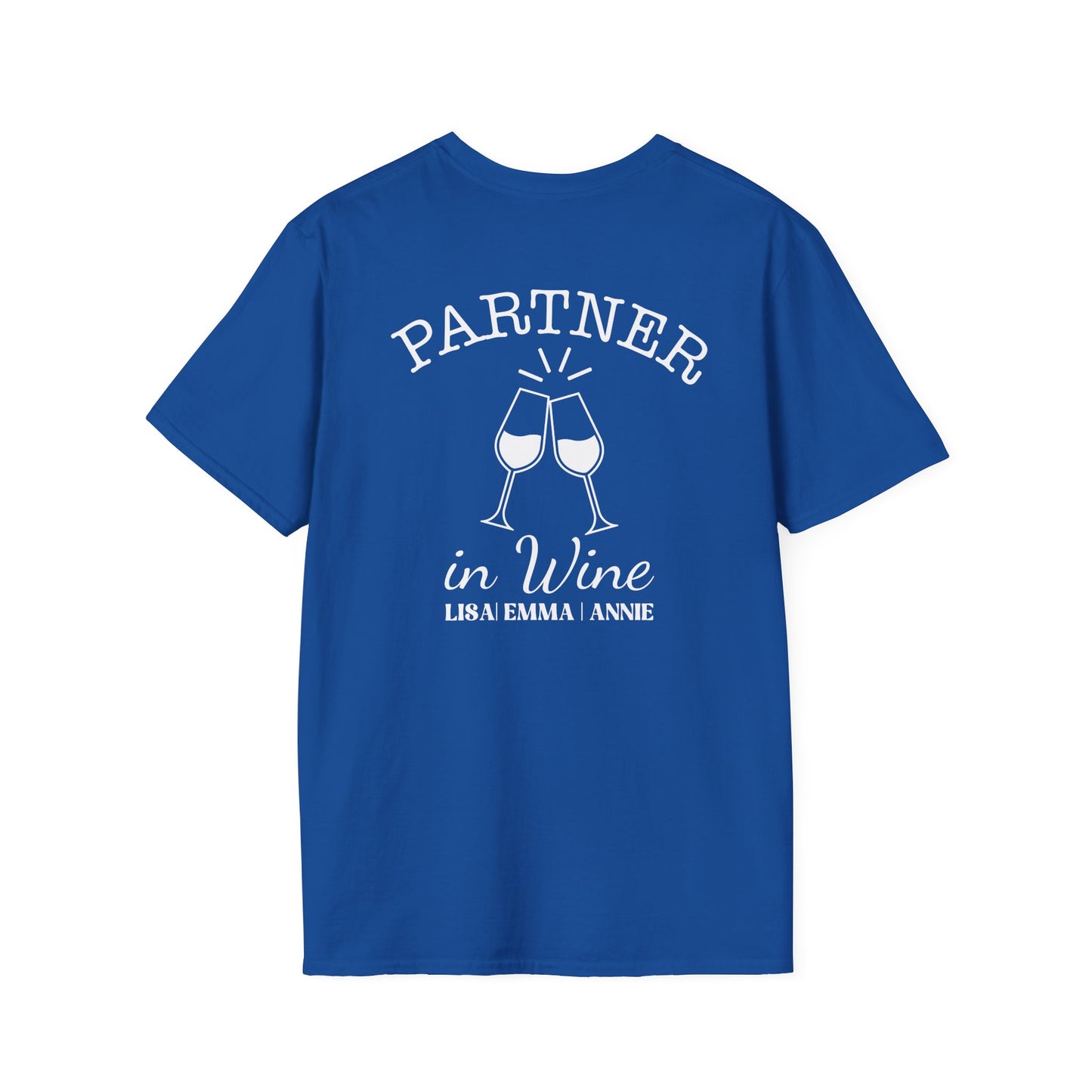 Personalized Partner in Wine T-Shirt | Custom Wine Lover Tee | Couples Drinking Shirt