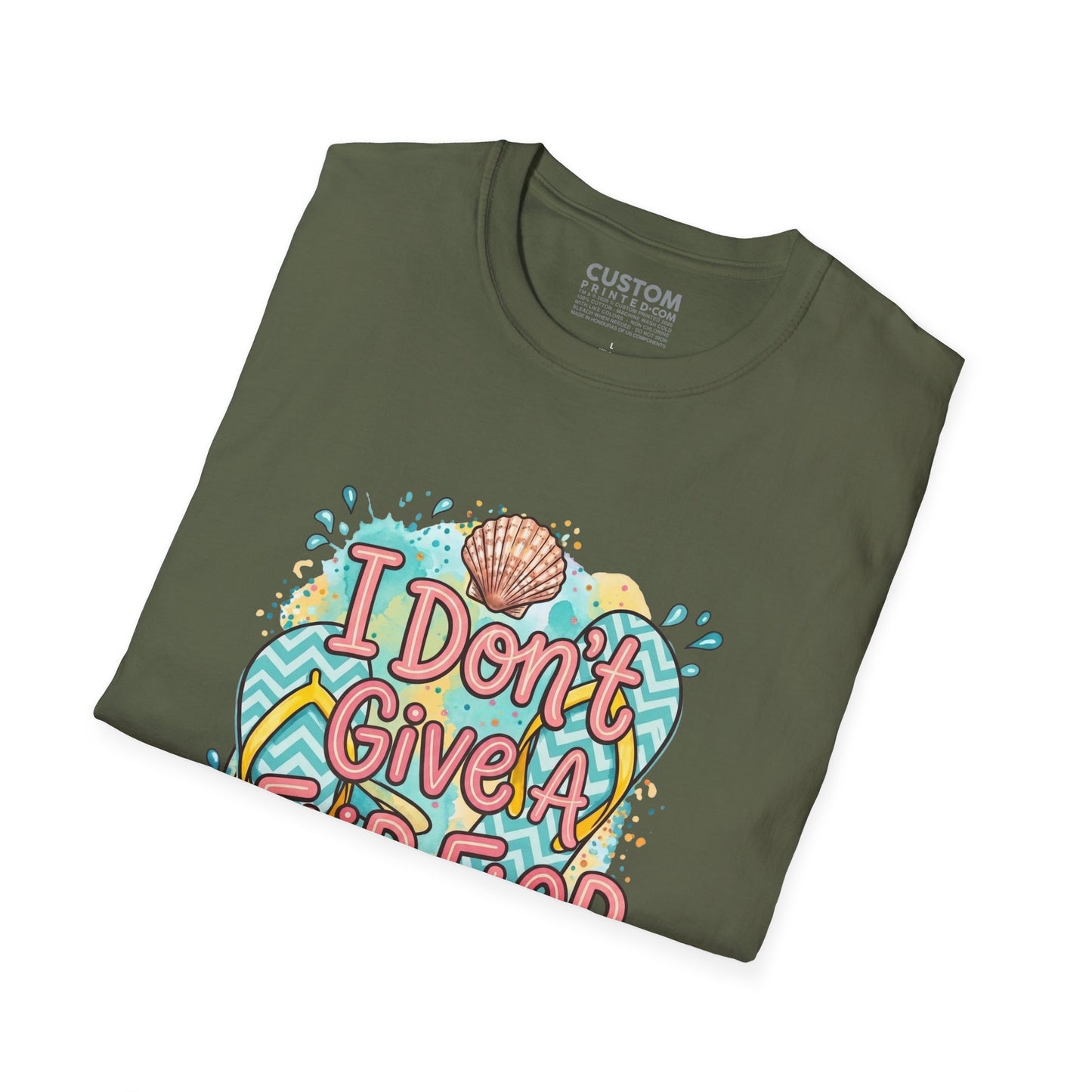 I Don’t Give a Flip Flop T-Shirt | Summer Vacation Tee
