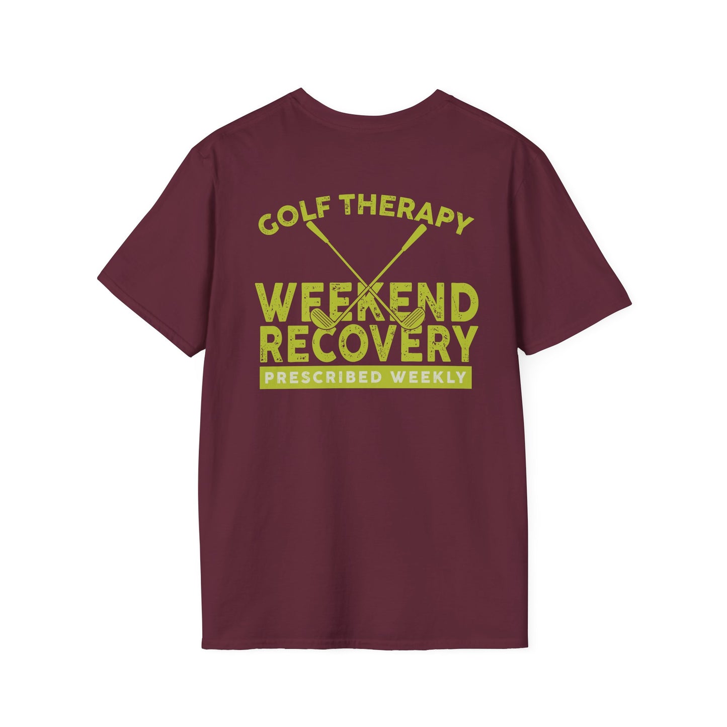 Golf Therapy Weekend Recovery T-Shirt | Golf Relaxation Tee | Golf Lifestyle Shirt