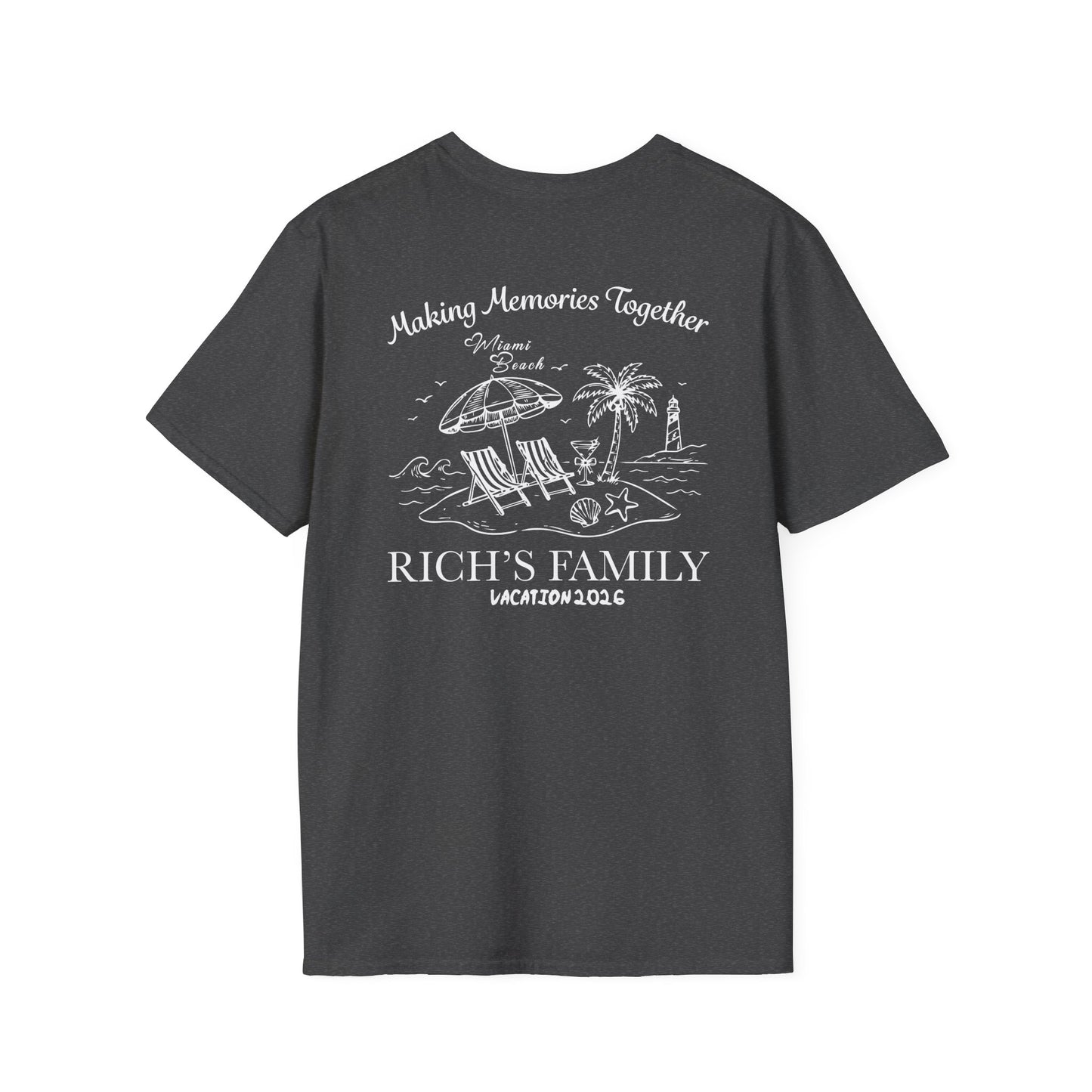 Personalized Making Memories Together Family Beach Vacation T-Shirt