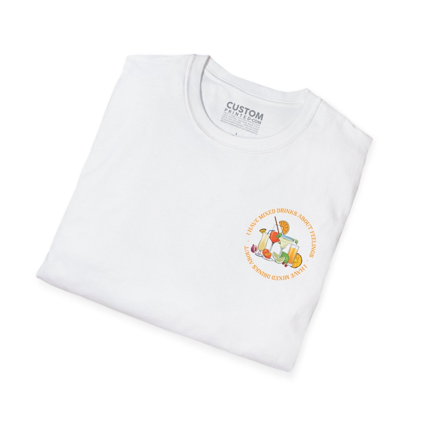 Group Therapy T-Shirt I Have Mixed Drinks About Feelings Cocktail Tee Funny Bar Shirt