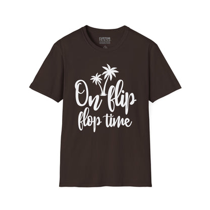 On Flip Flop Time T-Shirt | Summer Beach Vacation Tee