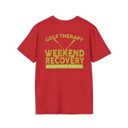 Golf Therapy Weekend Recovery T-Shirt | Golf Relaxation Tee | Golf Lifestyle Shirt