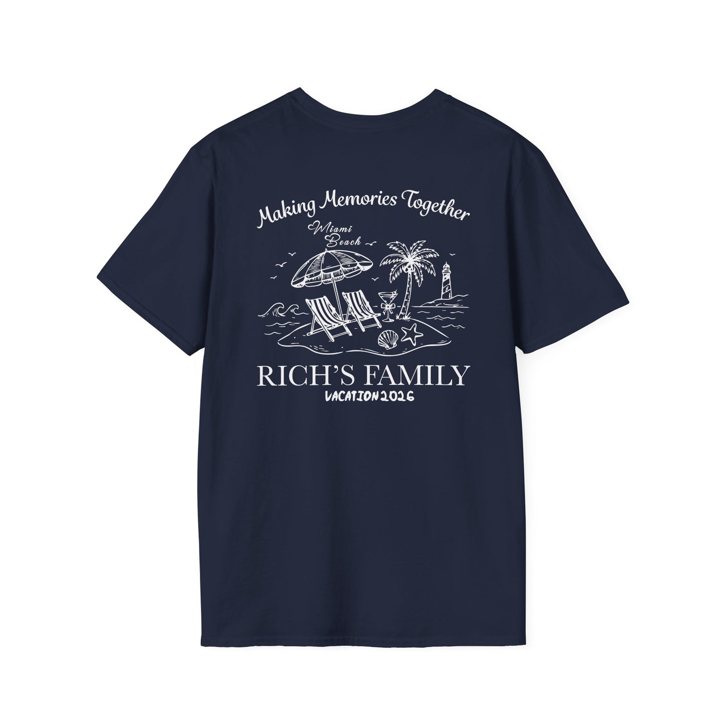 Personalized Making Memories Together Family Beach Vacation T-Shirt