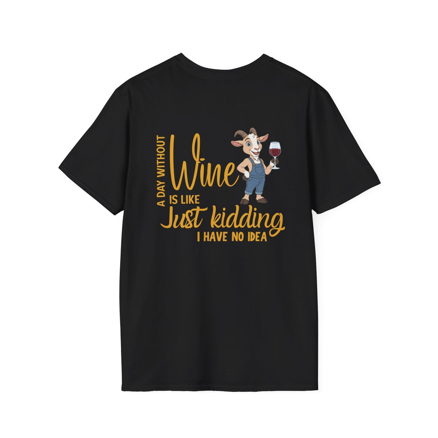 A Day Without Wine T-Shirt | Funny Wine Lover Tee | Goat Wine Shirt