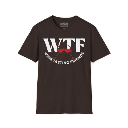 WTF Wine Tasting Friends T-Shirt | Wine Lover Tee | Drinking Friends Shirt