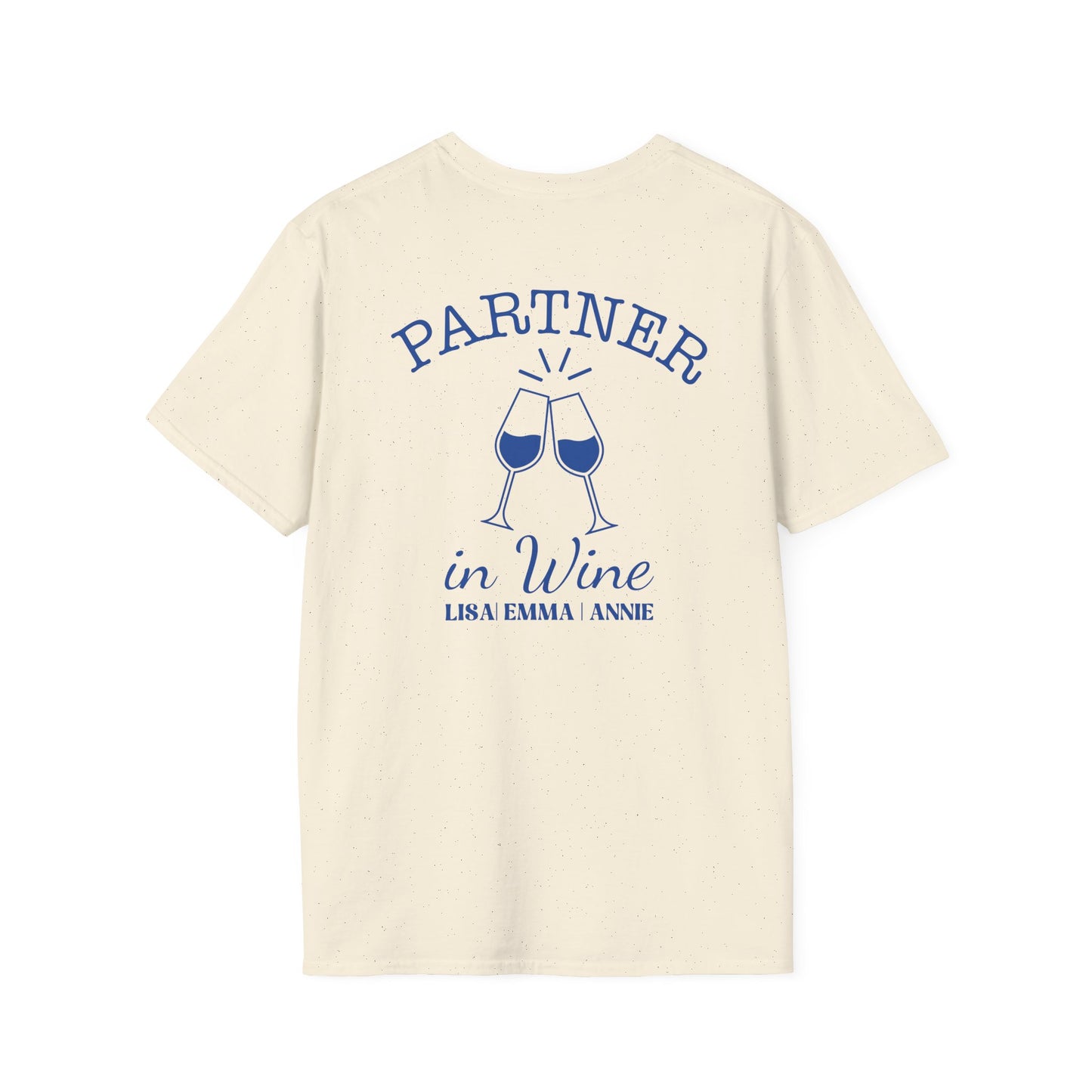 Personalized Partner in Wine T-Shirt | Custom Wine Lover Tee | Couples Drinking Shirt