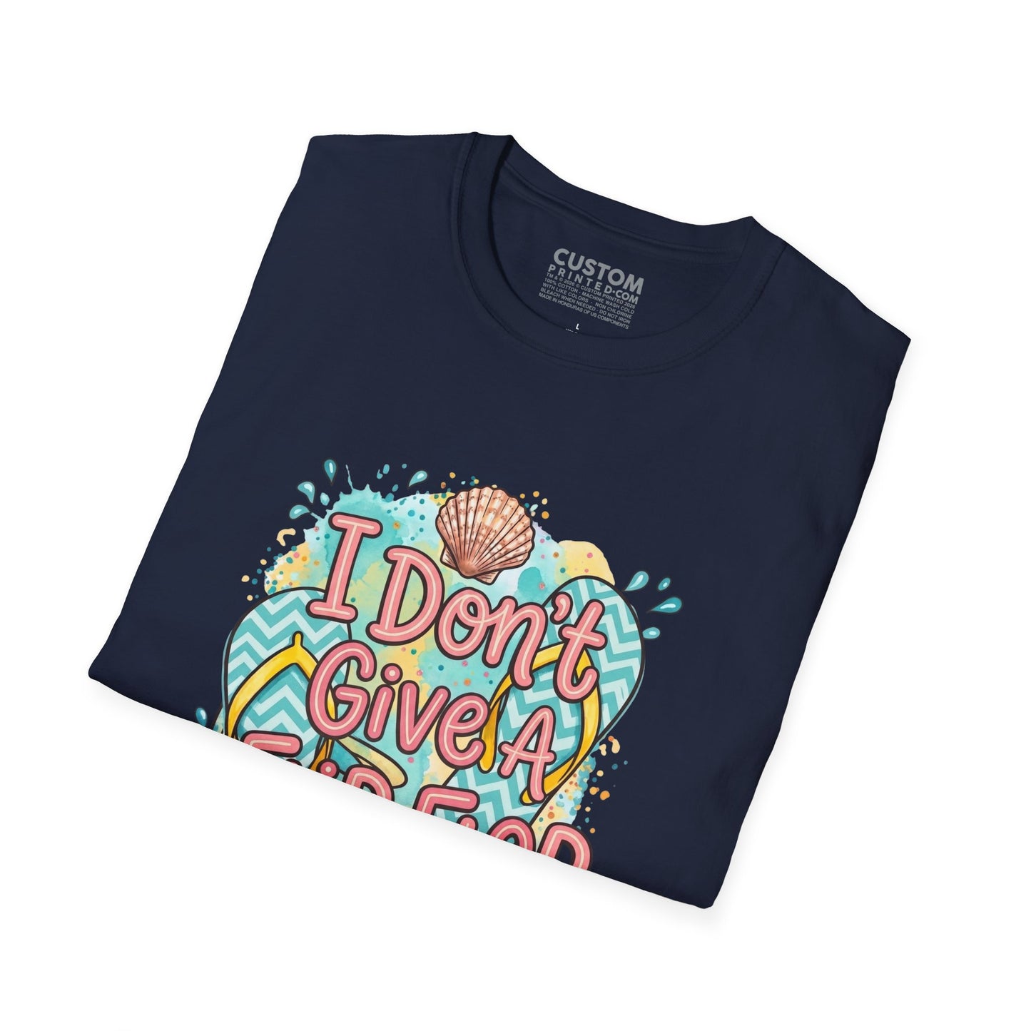 I Don’t Give a Flip Flop T-Shirt | Summer Vacation Tee