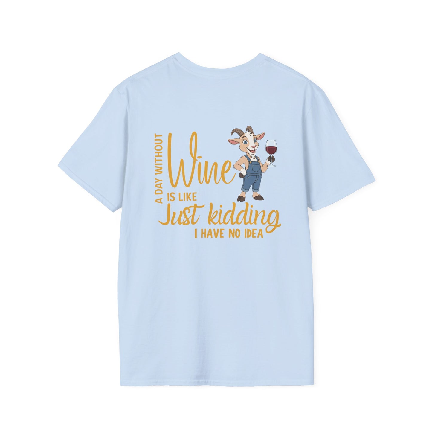 A Day Without Wine T-Shirt | Funny Wine Lover Tee | Goat Wine Shirt