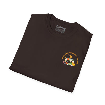 Group Therapy T-Shirt I Have Mixed Drinks About Feelings Cocktail Tee Funny Bar Shirt