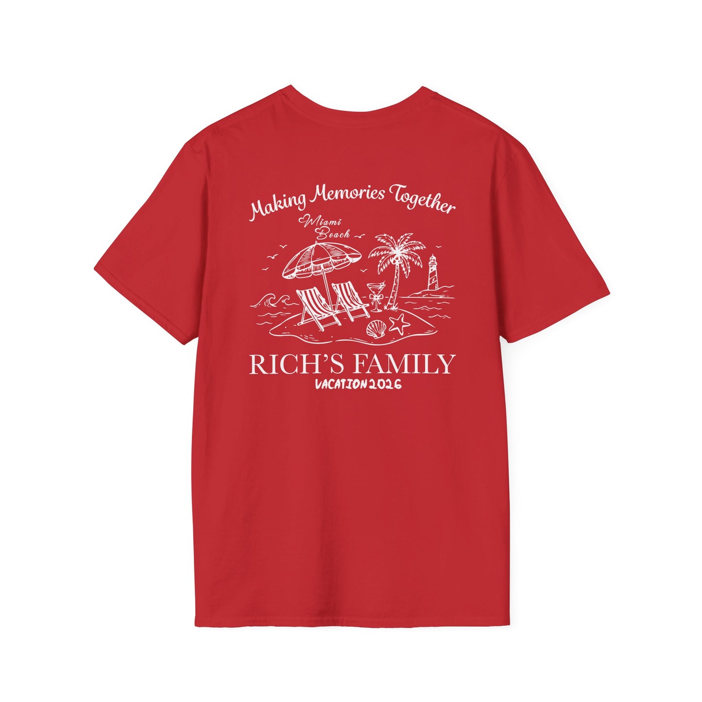 Personalized Making Memories Together Family Beach Vacation T-Shirt