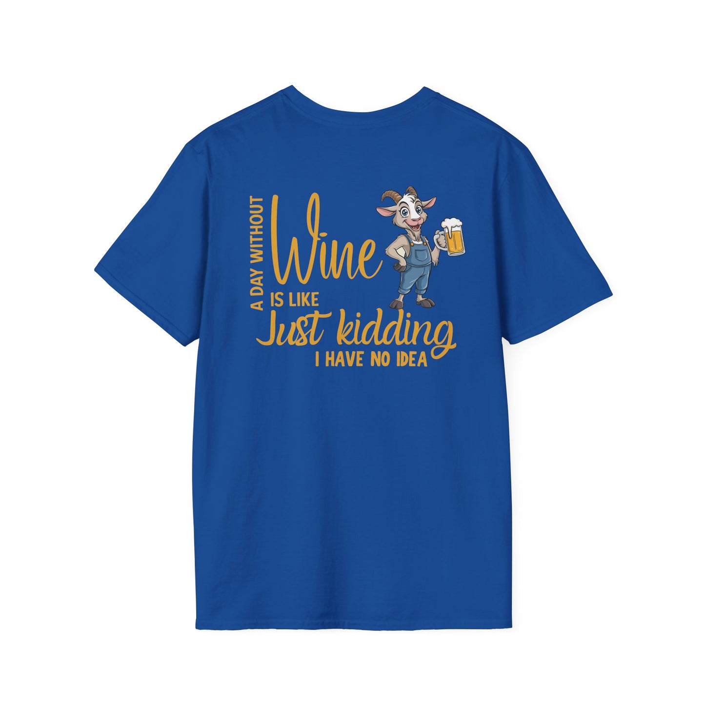 A Day Without Wine T-Shirt | Funny Wine Lover Tee | Goat Wine Shirt