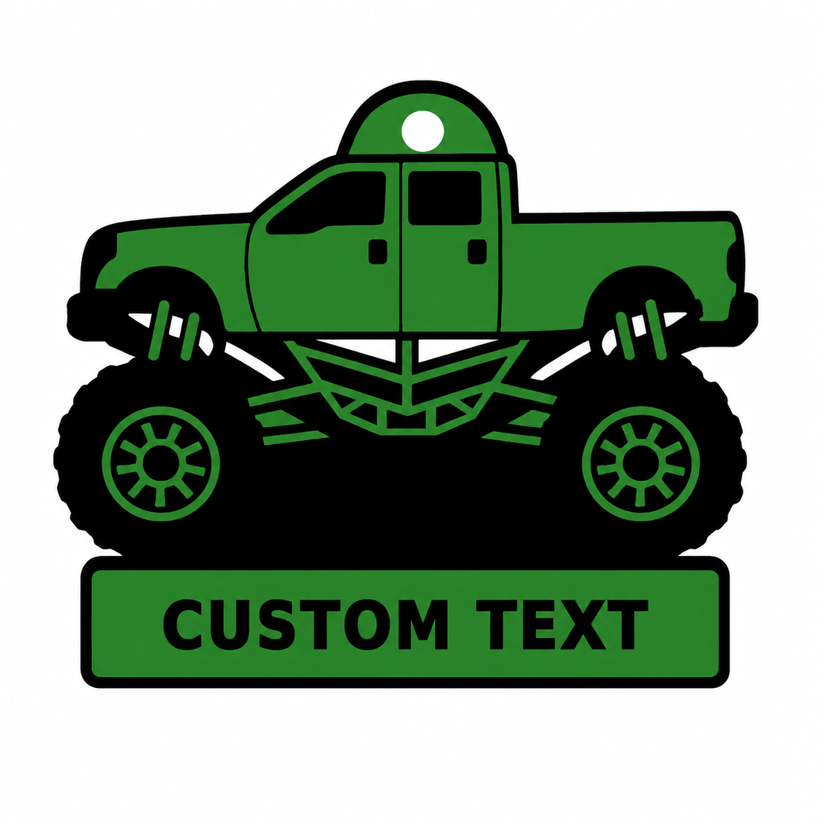 Personalized Monster Truck Bag Tag / Keychain