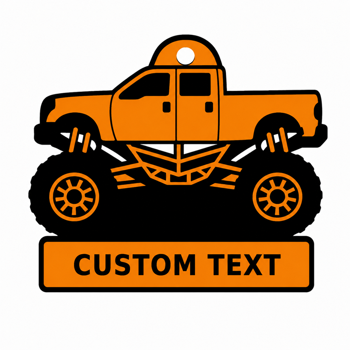 Personalized Monster Truck Bag Tag / Keychain