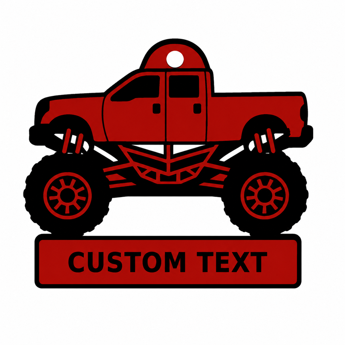 Personalized Monster Truck Bag Tag / Keychain