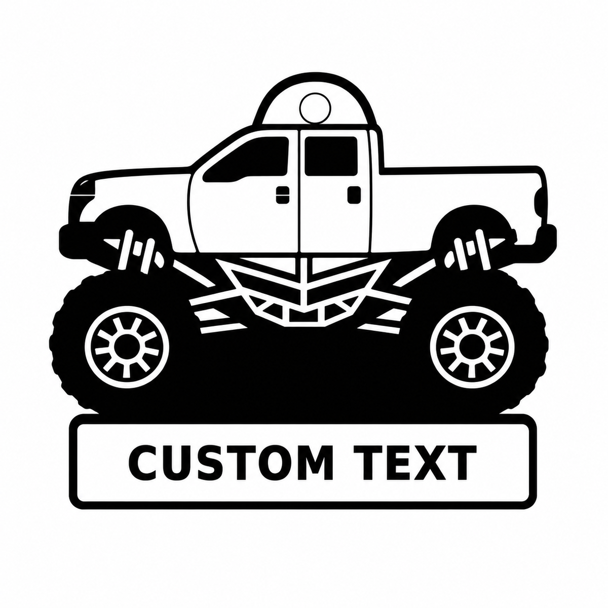 Personalized Monster Truck Bag Tag / Keychain