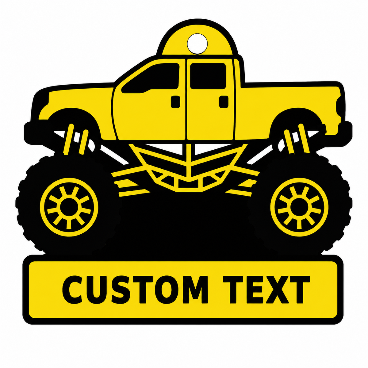 Personalized Monster Truck Bag Tag / Keychain