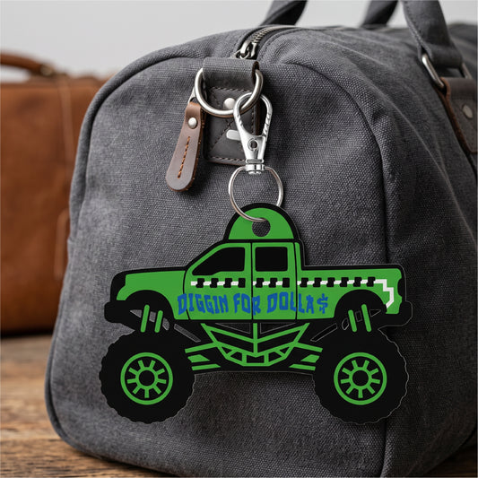 Diggin for Dollas Branded Truck Bag Tag / Keychain