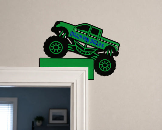 Monster Truck Door Frame Sign