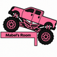 Personalized Monster Truck Door Frame Sign